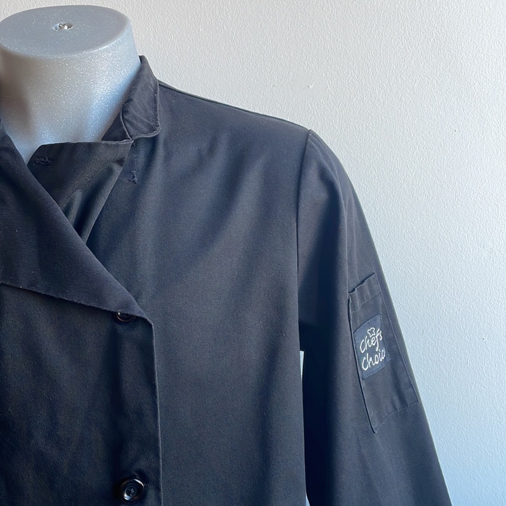 Black Chef’s Coat Size Medium Chef’s Choice .